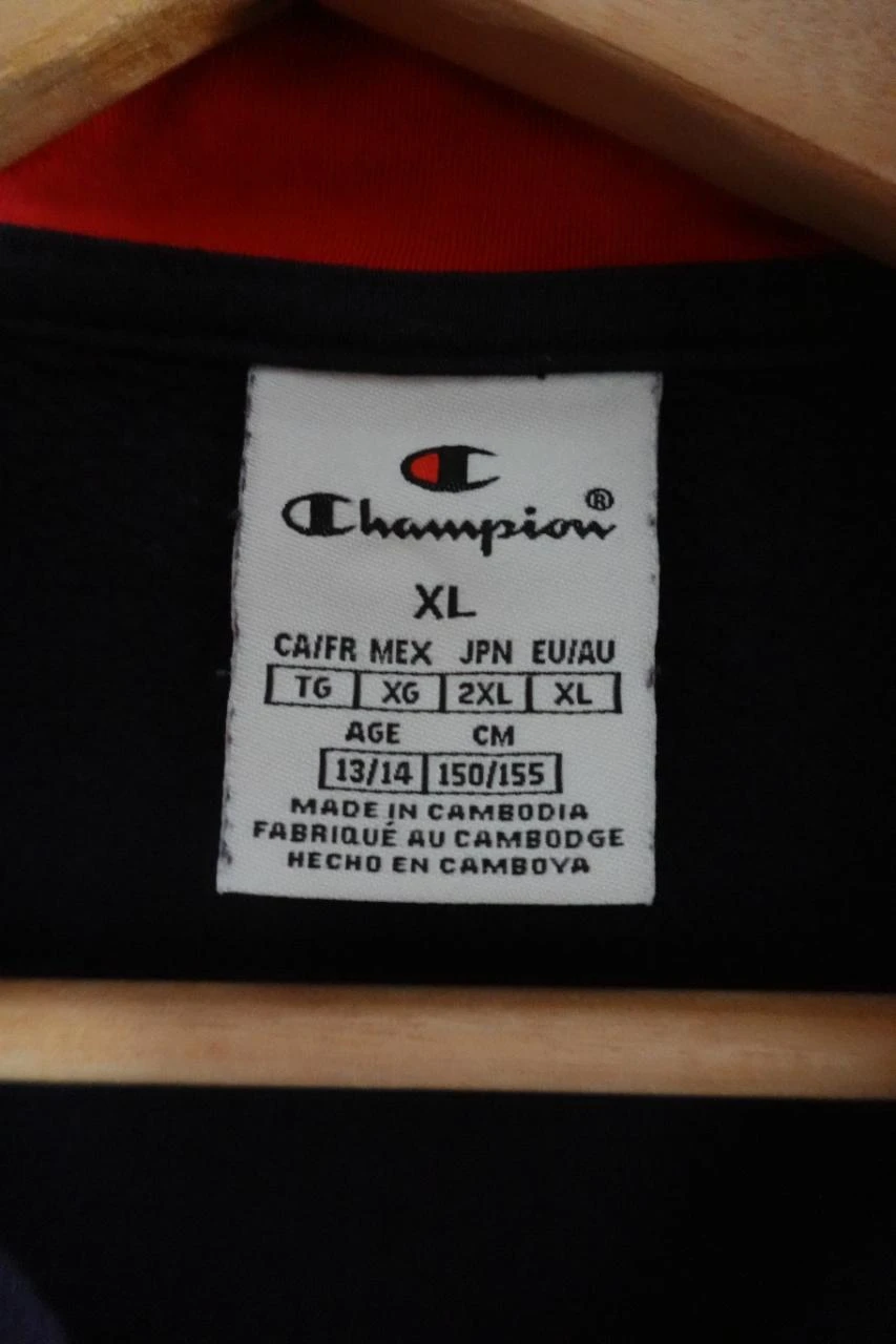 Champion full-zip navy blue youth hoodie size 13-14 years – photo 3